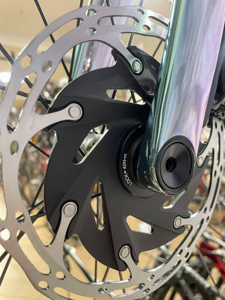 Śruba CenterLock tarczy hamulcowej.